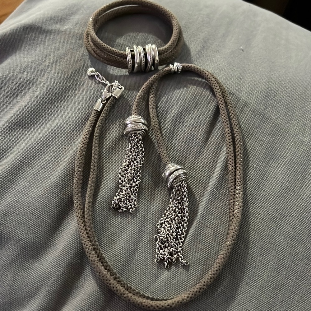 Brighton Neptune ring cord tassel necklace bracelet.